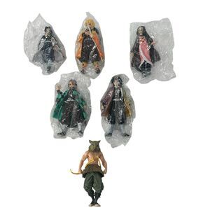 Demon Slayer Anime Figures Set- Tanjiro-Nezuko-Zenitsu Inozuke- 6” Fast Shipping